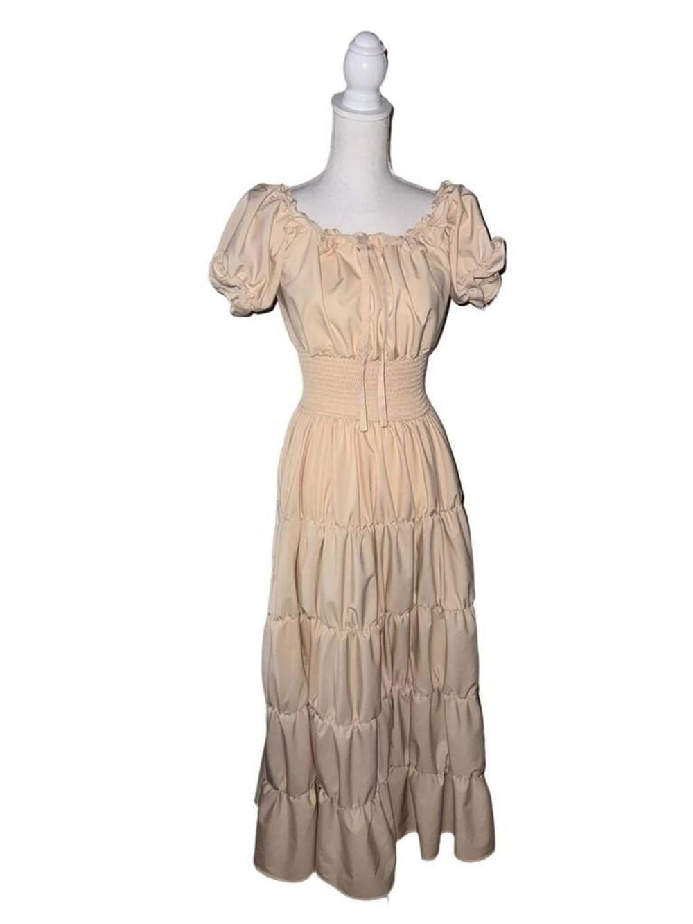 Spooktacular Creations Renaissance Dress Size S Beige Peasant Costume